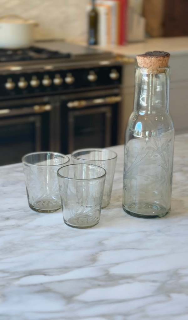 Villa Lua Home Hand-Etched Conical Tumbler, Set of 2