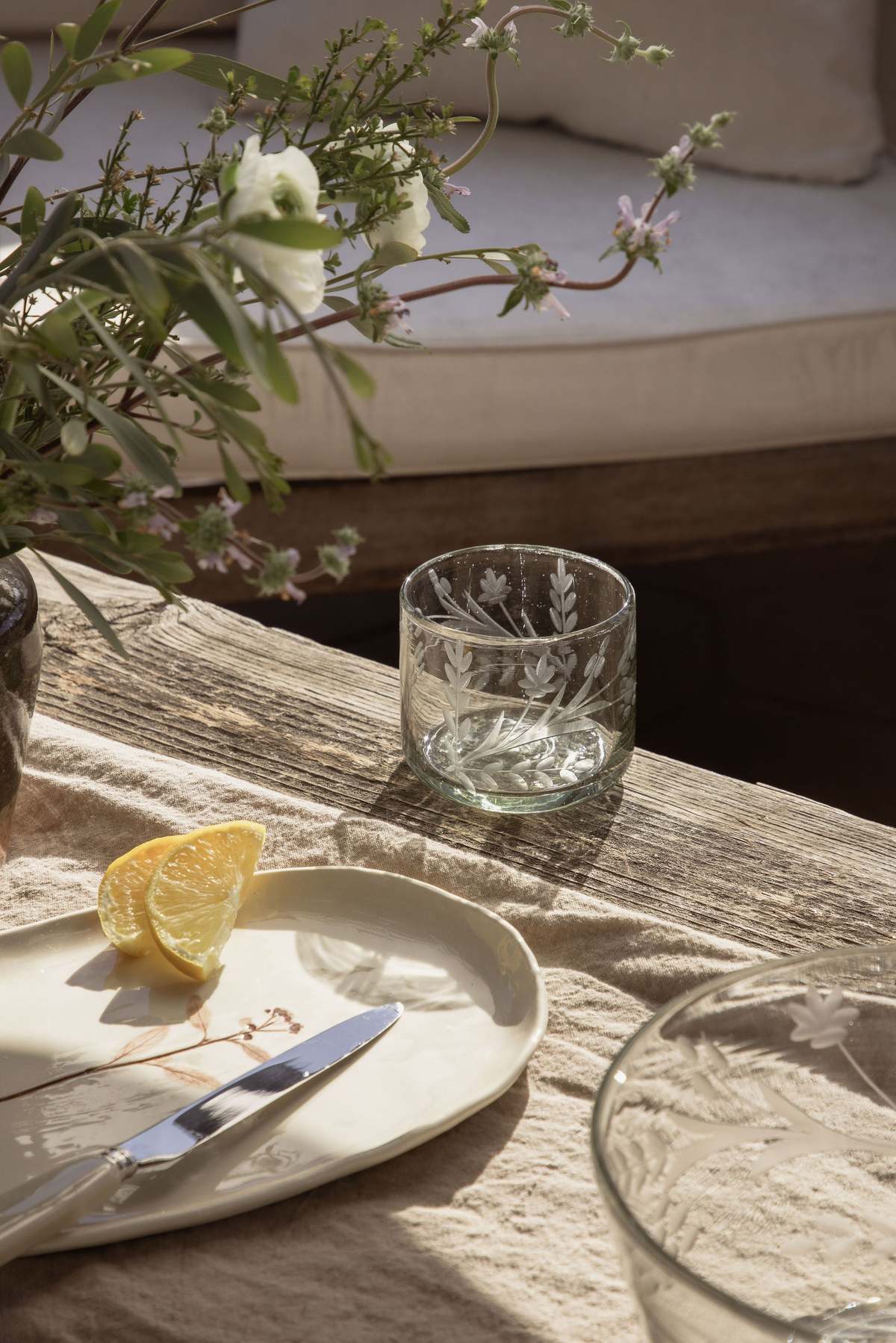 Villa Lua Home Hand-Etched Short Glass, Set of 2 - Image 2 of 5