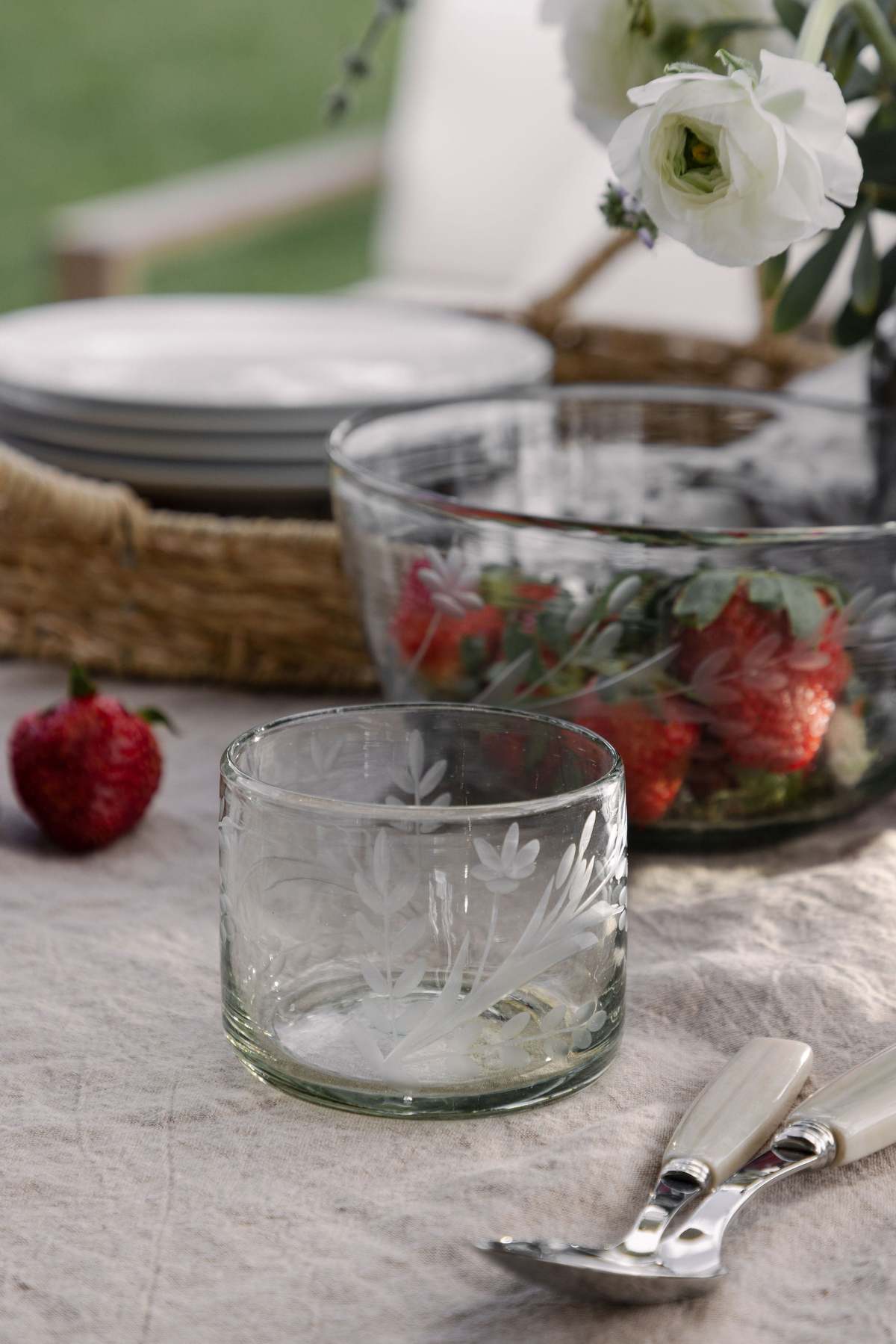 Villa Lua Home Hand-Etched Short Glass, Set of 2 - Image 5 of 5