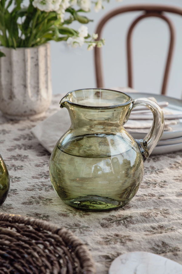 Villa Lua Home Handblown Bola Pitcher