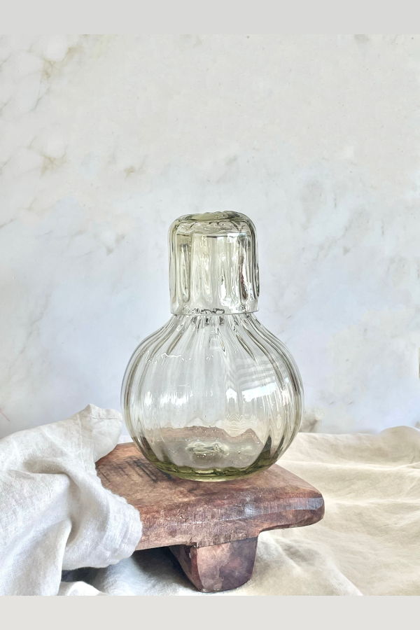 Villa Lua Home Handblown Fluted Carafe Set