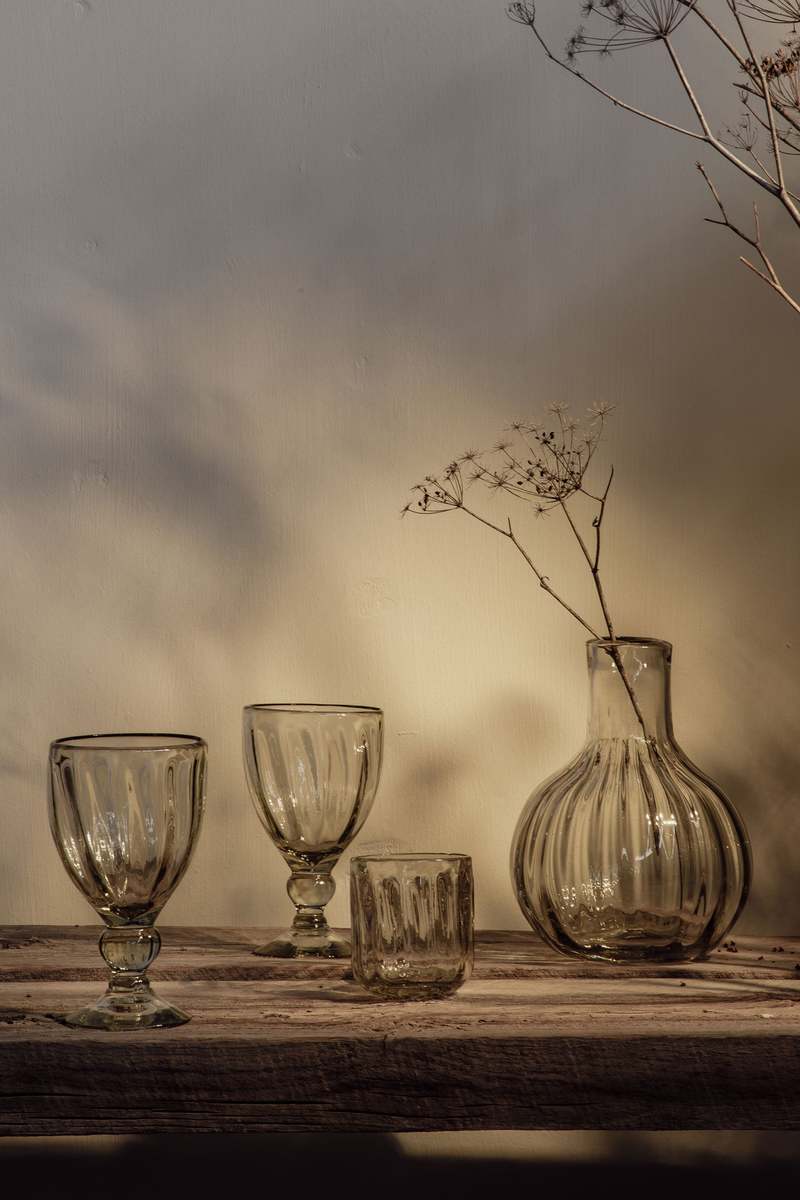 Villa Lua Home Handblown Fluted Carafe Set