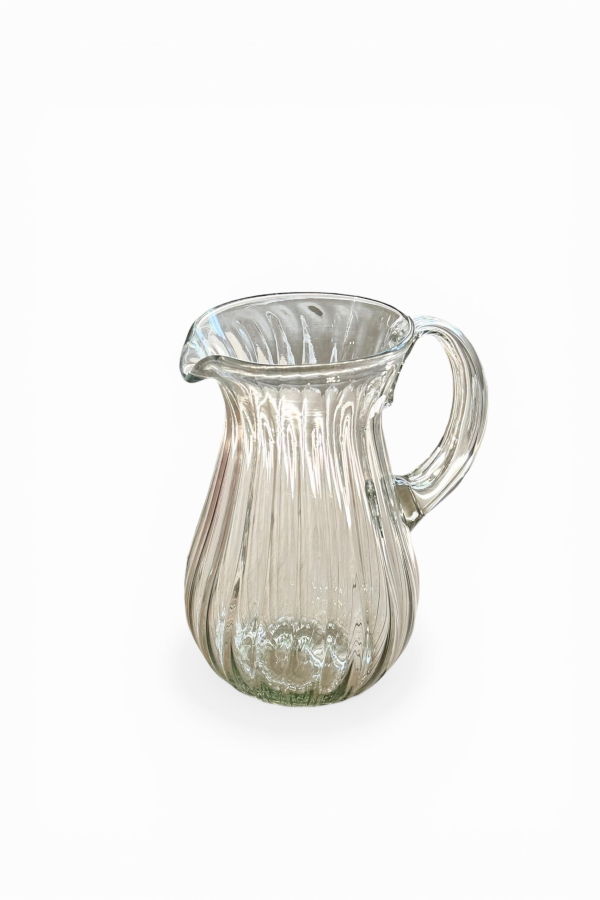 Villa Lua Home Handblown Fluted Pitcher
