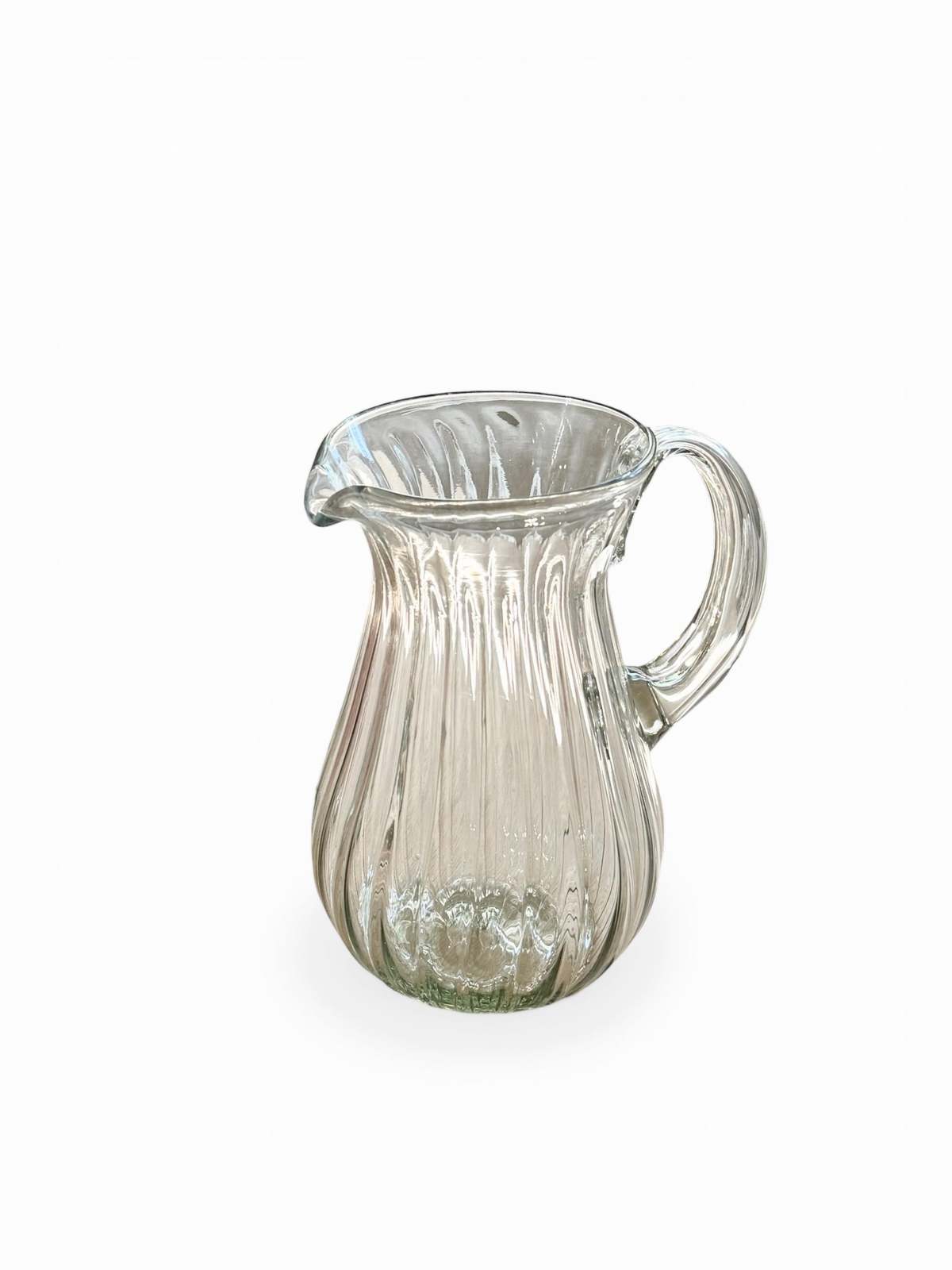 Villa Lua Home Handblown Fluted Pitcher - Image 1 of 7