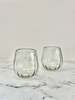 Villa Lua Home Handblown Oval Fluted Glass Set of 2 - Thumbnail 3