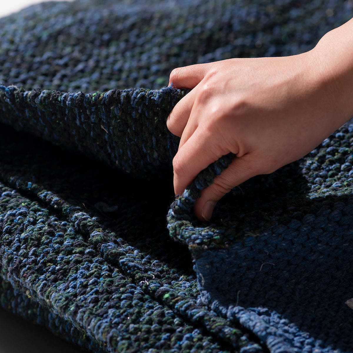 Puebco Handloomed Recycled Yarn Rug - Image 6 of 7