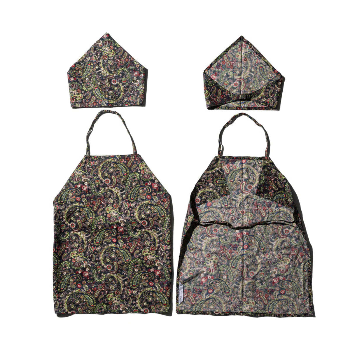 Puebco Handprinted Adult Apron / Paisley - Image 3 of 3