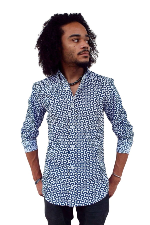Passion Lilie Hex Flex Organic Cotton Button Down Shirt