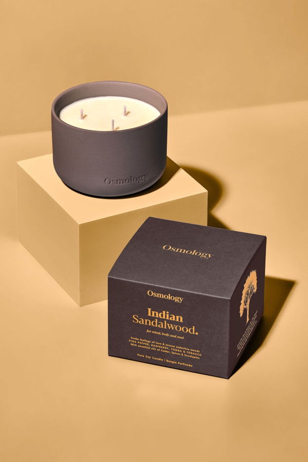 Osmology Indian Sandalwood Scented Triple Wick Candle