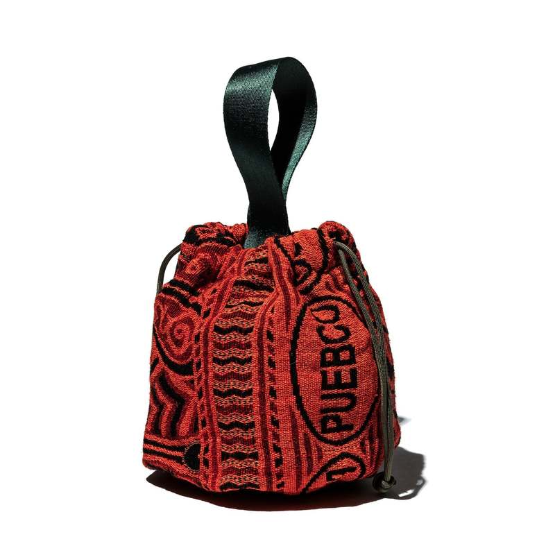 Puebco Jacquard Fabric Drawstring Bag