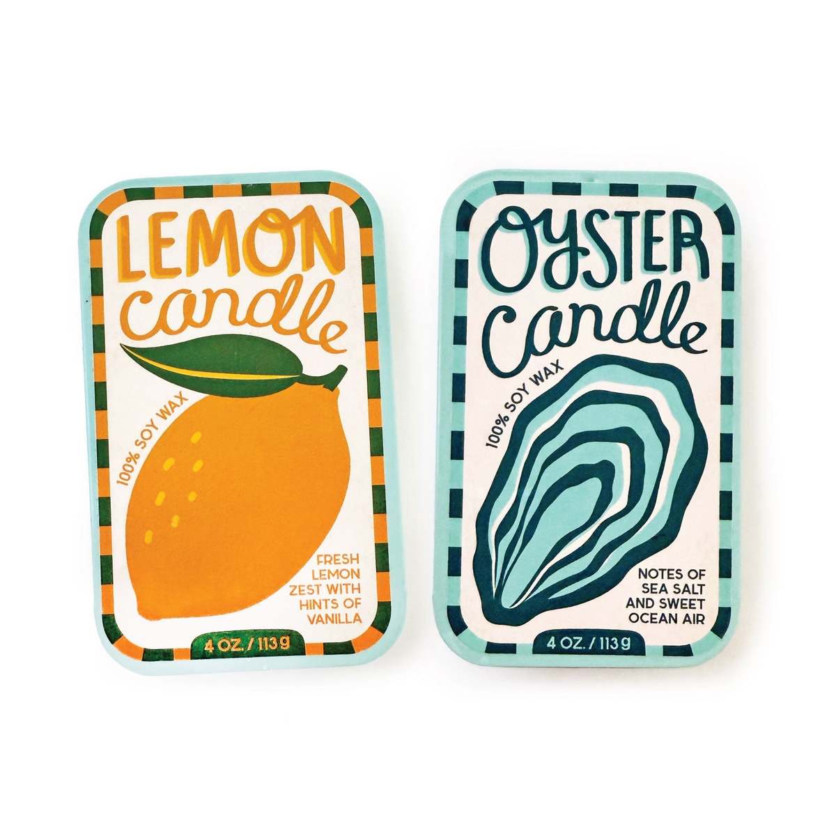 The Neighborgoods Lemon & Oyster Candle Set of 2 - Image 1 of 8