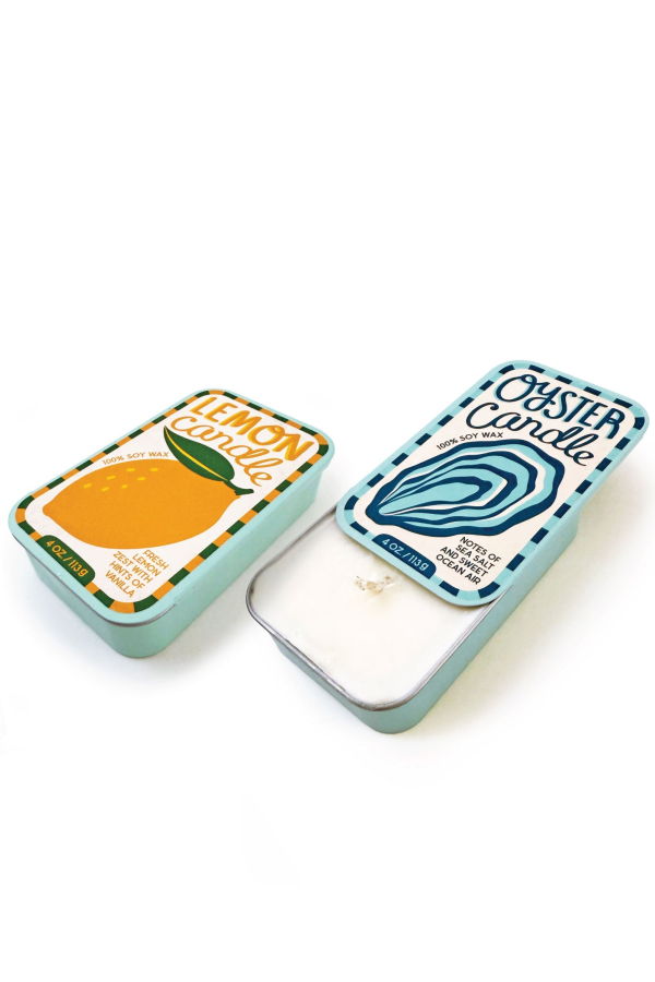 The Neighborgoods Lemon & Oyster Candle Set of 2