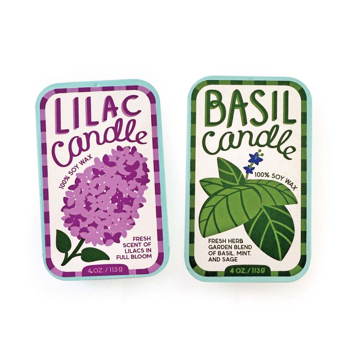 The Neighborgoods Lilac & Basil Candle Set of 2 - Image 1 of 8