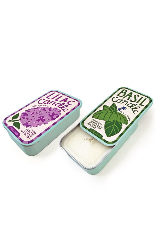 The Neighborgoods Lilac & Basil Candle Set of 2