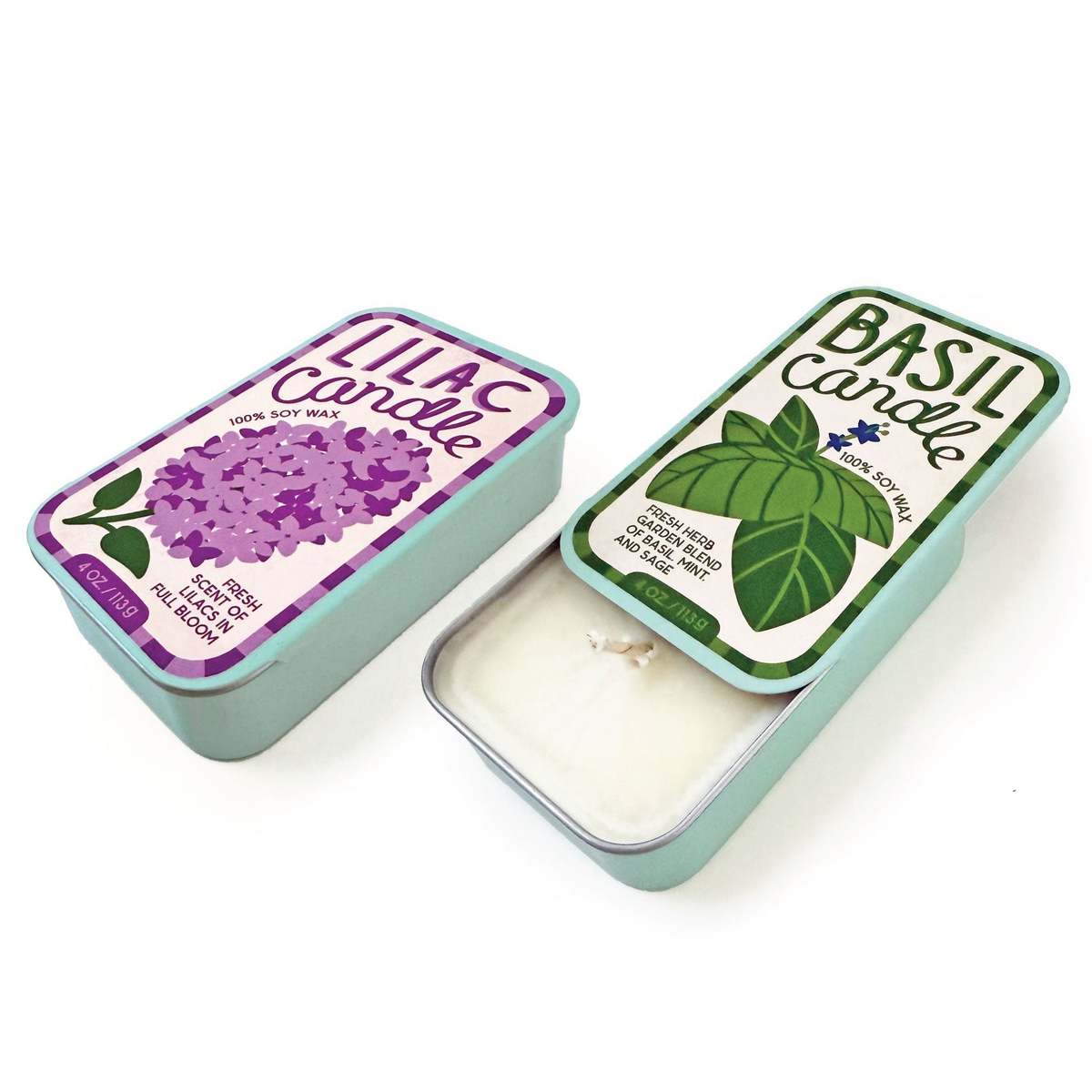 The Neighborgoods Lilac & Basil Candle Set of 2 - Image 2 of 8