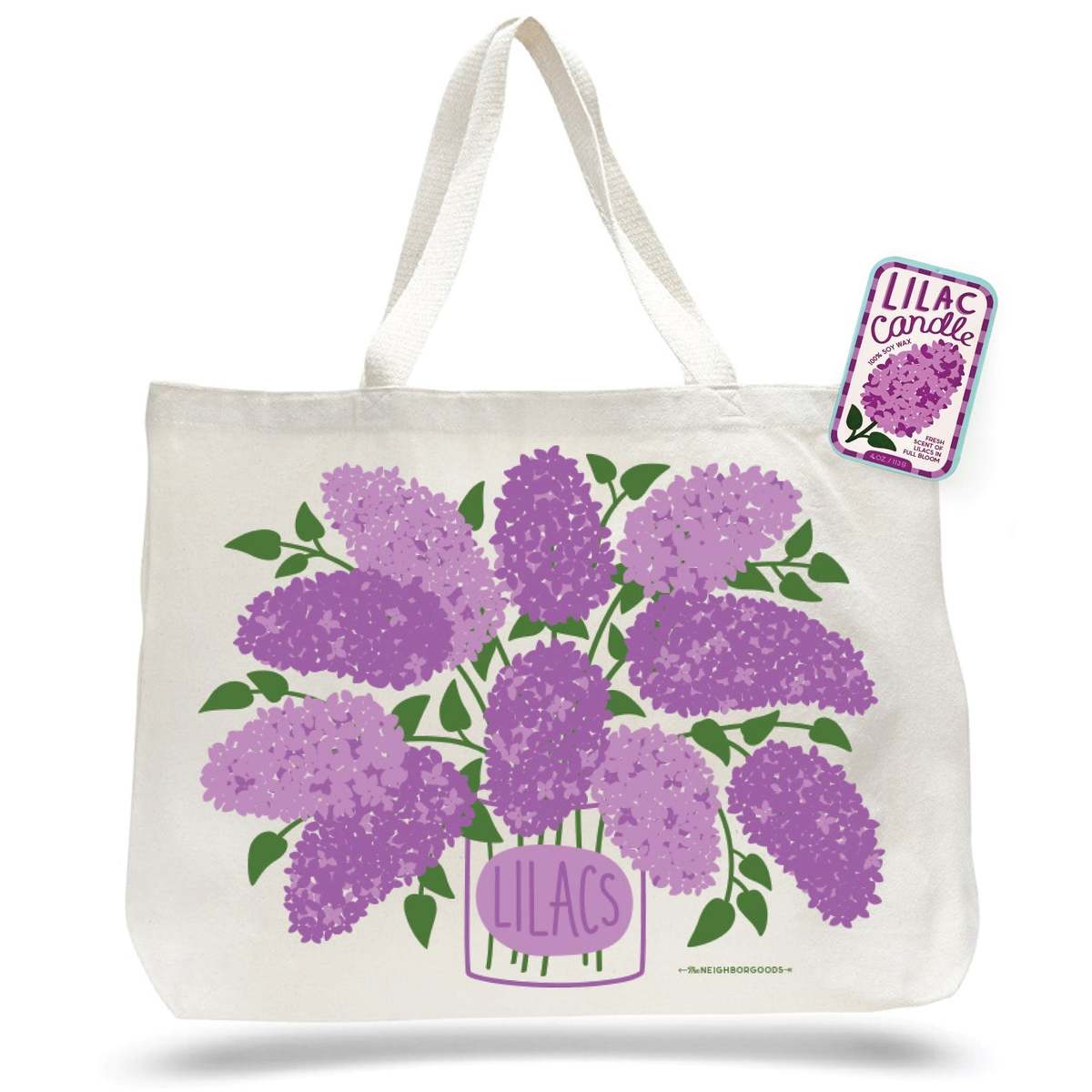 The Neighborgoods Lilac Candle & Tote Gift Set - Image 1 of 8