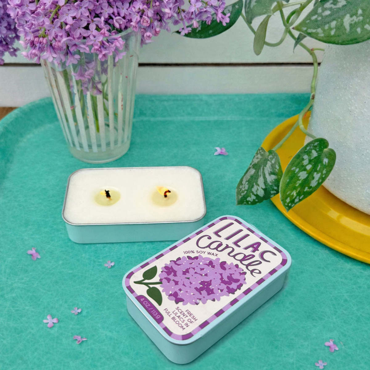 The Neighborgoods Lilac Candle & Tote Gift Set - Image 8 of 8