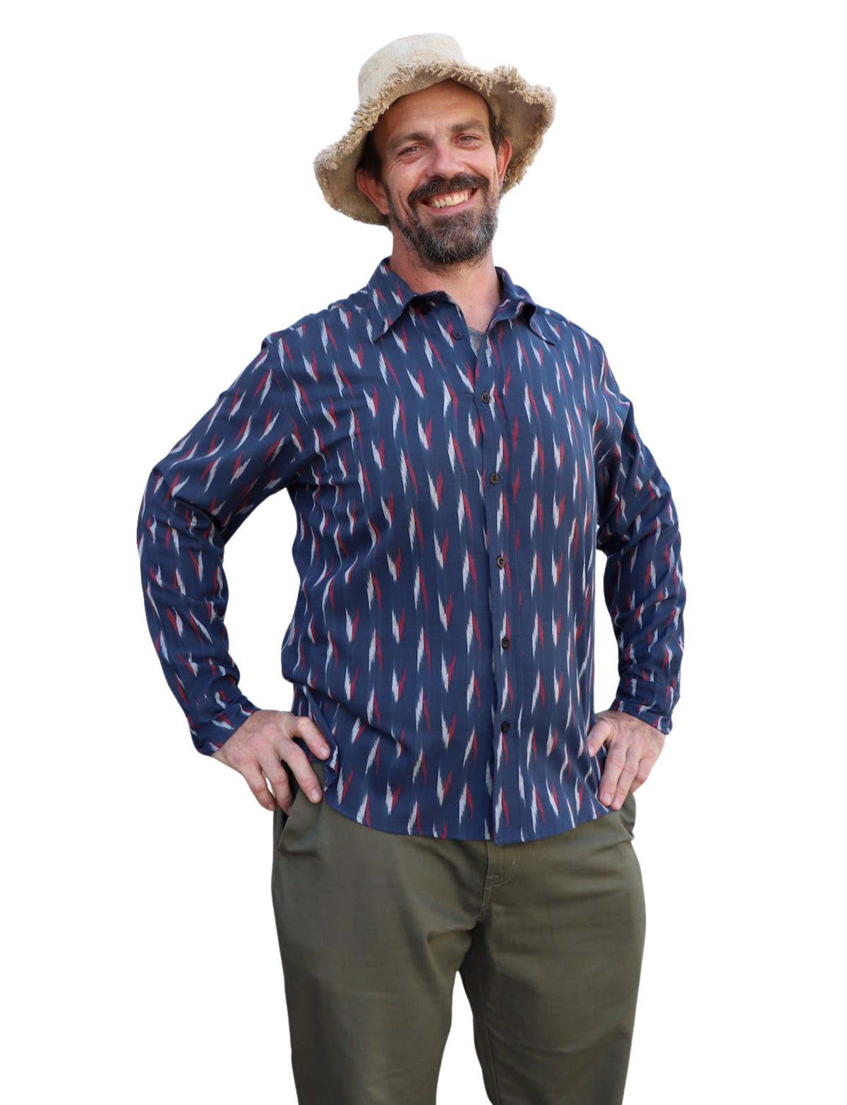 Passion Lilie Maritime Organic Cotton Button Down Shirt - Image 1 of 7