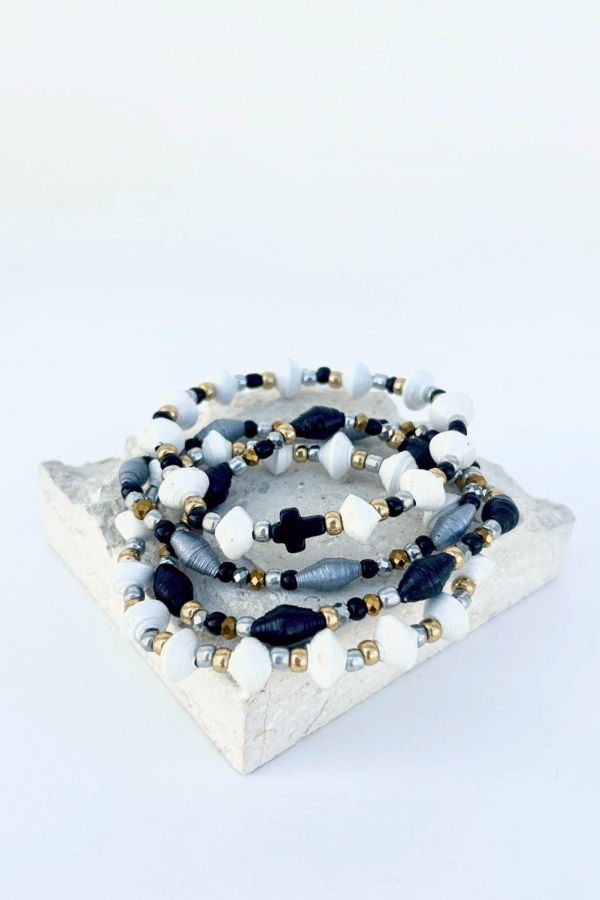 Vi Bella Mirielle Paper Bead Bracelet Set