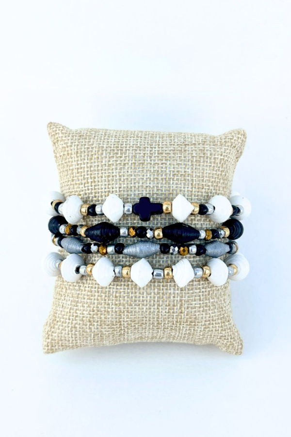 Vi Bella Mirielle Paper Bead Bracelet Set