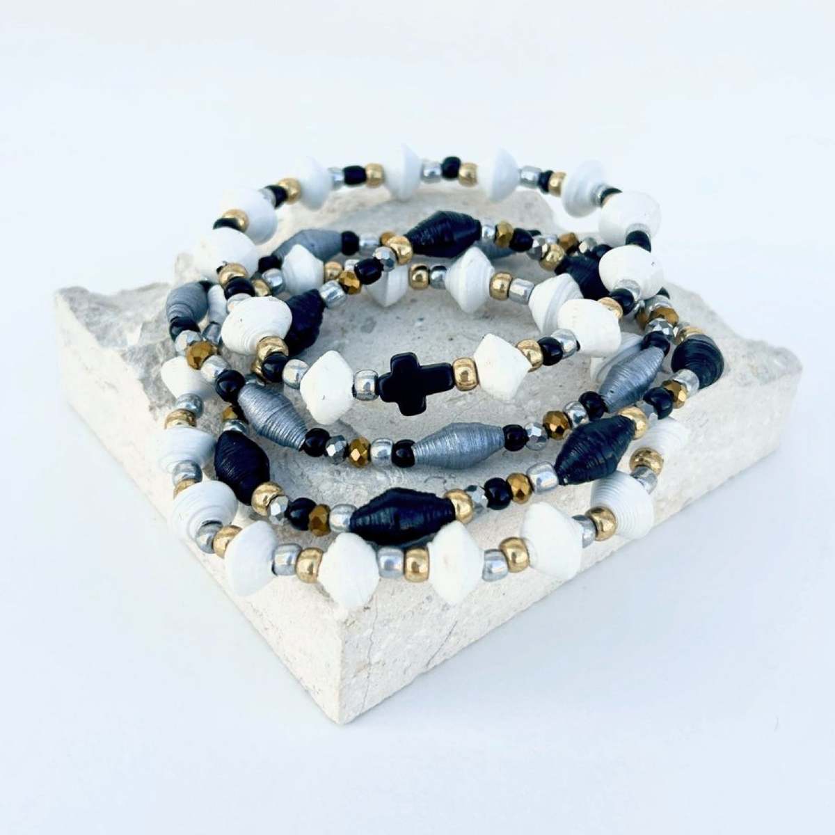 Vi Bella Mirielle Paper Bead Bracelet Set - Image 3 of 4