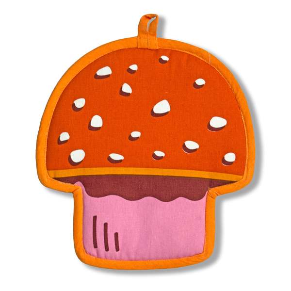 The Neighborgoods Mushroom Tea Towel and Pot Holder Set