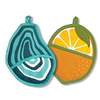 The Neighborgoods Oyster & Lemon Pot Holders Set of 2 - Thumbnail 1