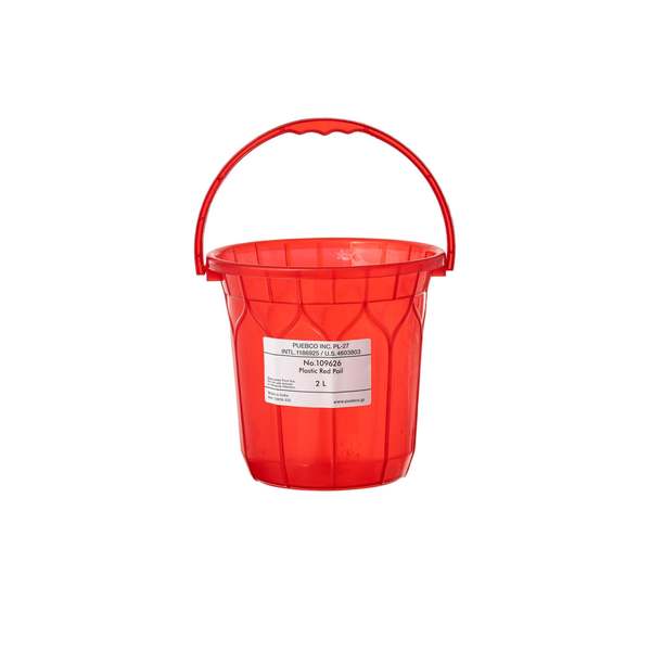Puebco Plastic Red Pail