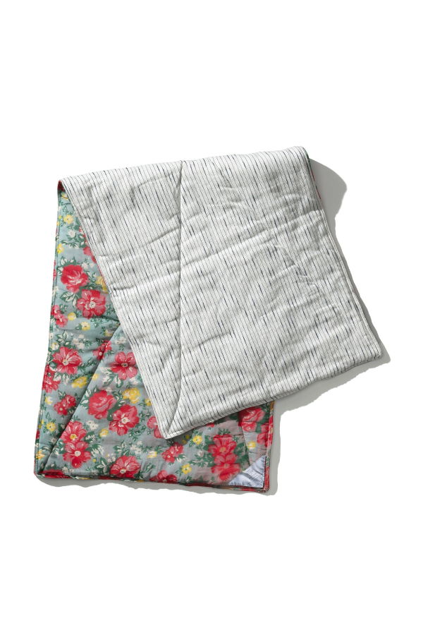 Puebco Puffy Nap Mat / Flower X Stripe