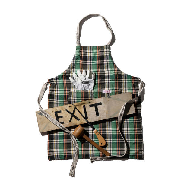 Puebco Recycle Cotton Check Apron