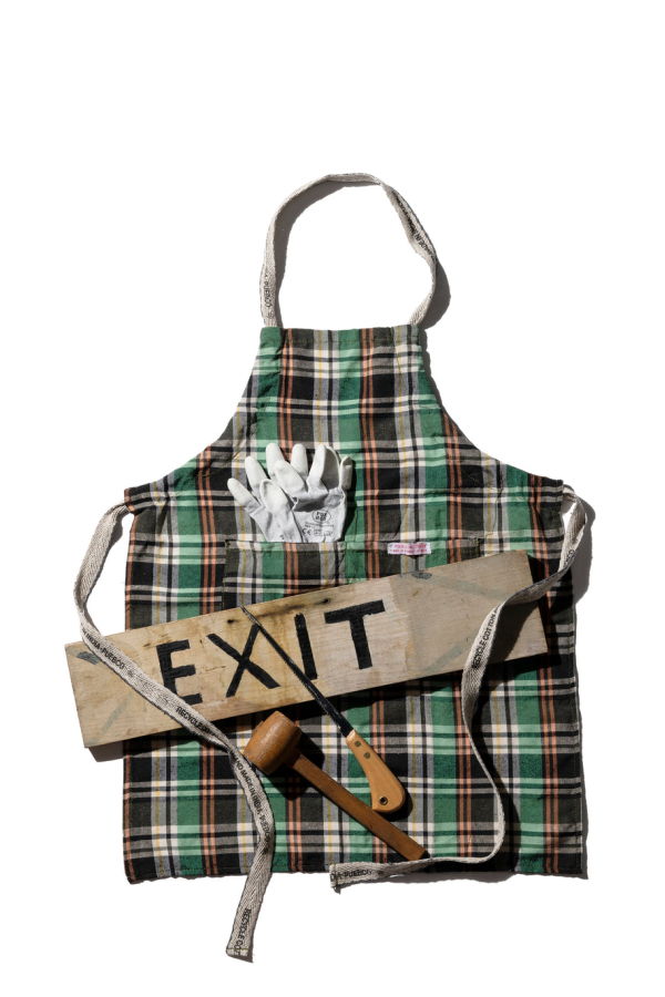 Puebco Recycle Cotton Check Apron