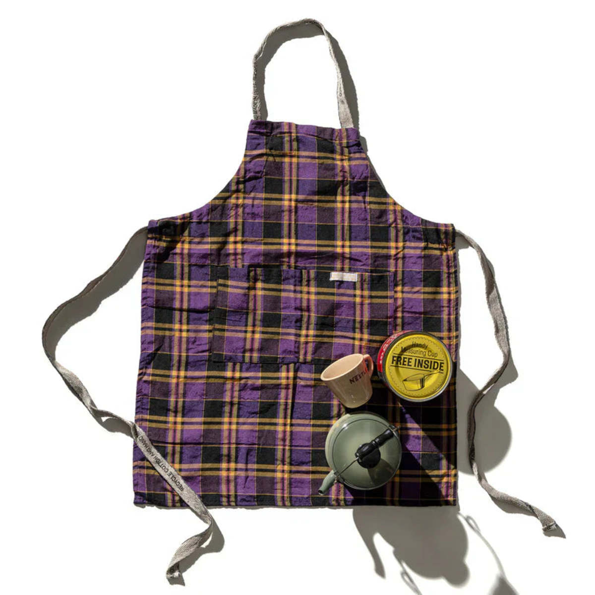 Puebco Recycle Cotton Check Apron - Image 2 of 3