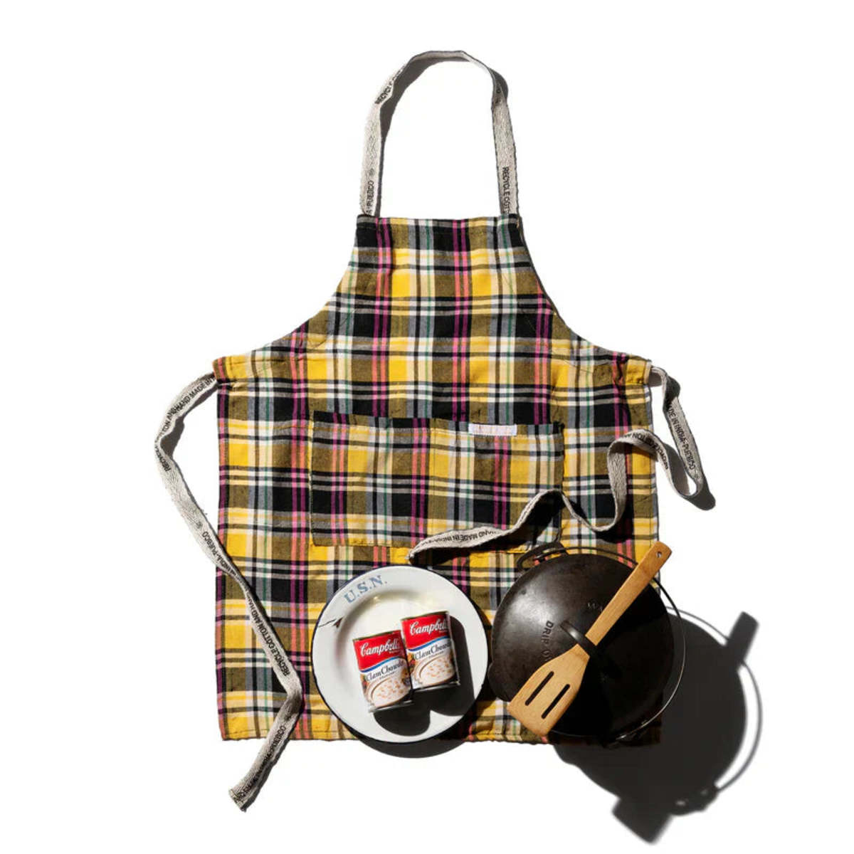 Puebco Recycle Cotton Check Apron - Image 2 of 4