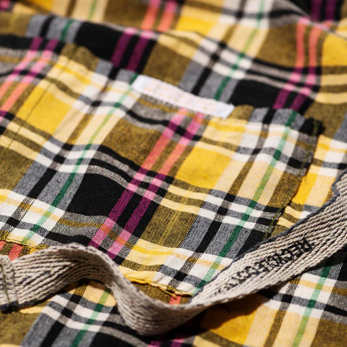 Puebco Recycle Cotton Check Apron - Image 4 of 4