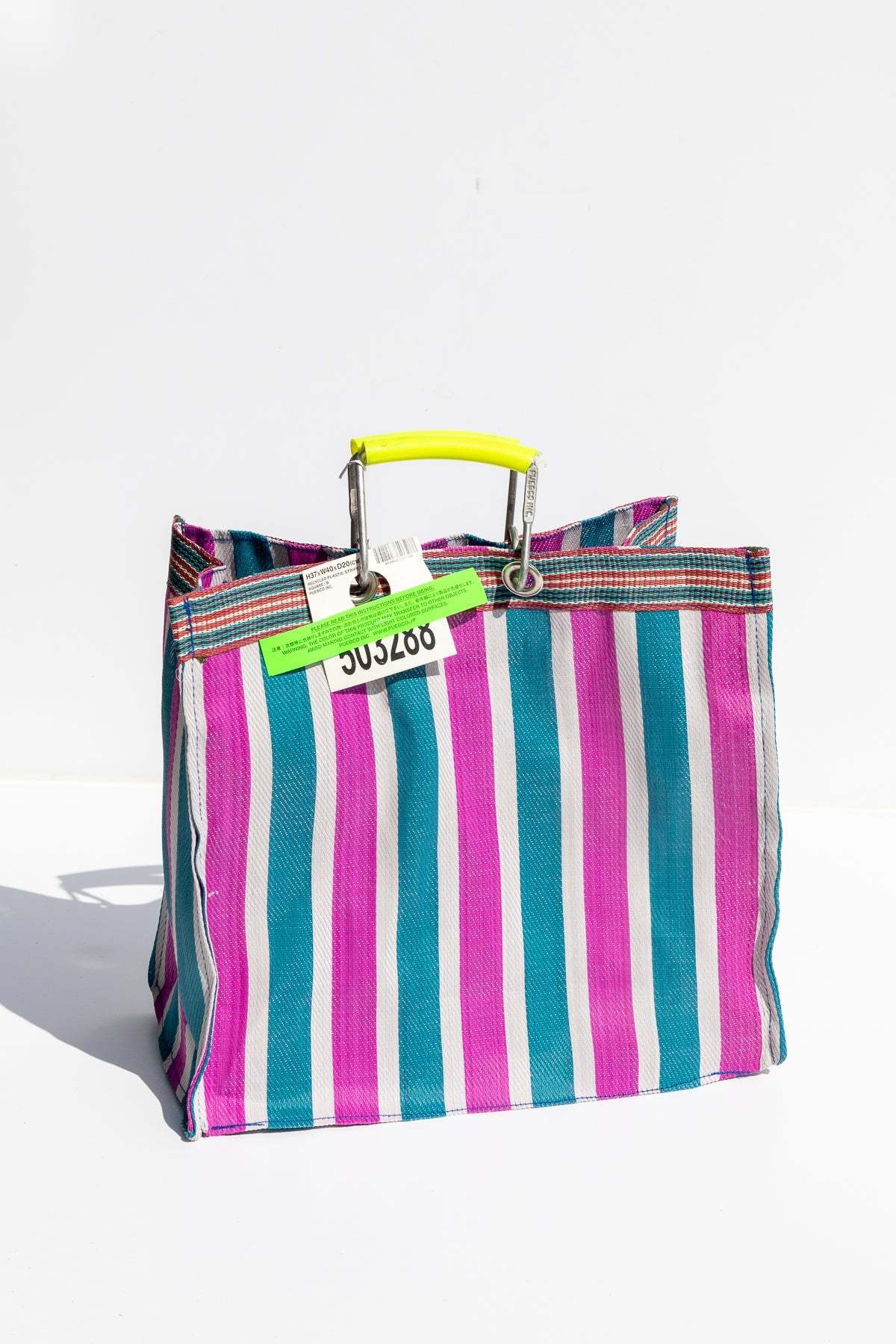 Puebco Recycled Plastic Stripe Bag - Square - Image 3 of 15