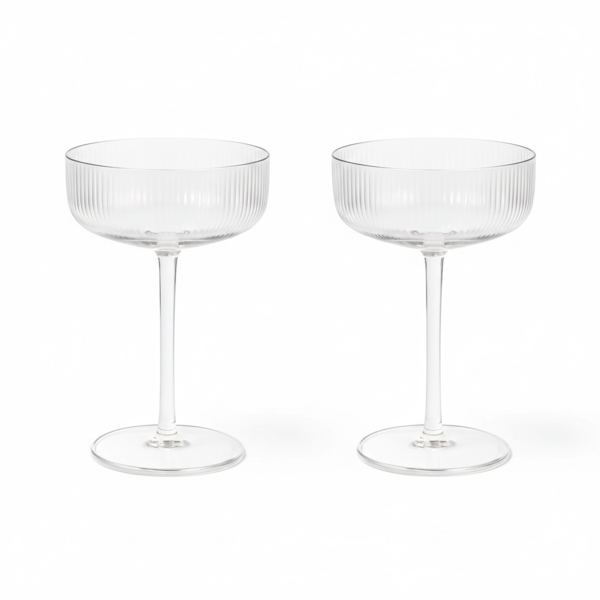 Casa Amarosa S/2 Audrey Cocktail Coupe Glasses