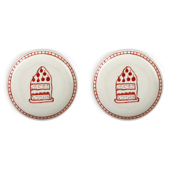 Casa Amarosa S/2 Ceramic Celebration Dessert Plate