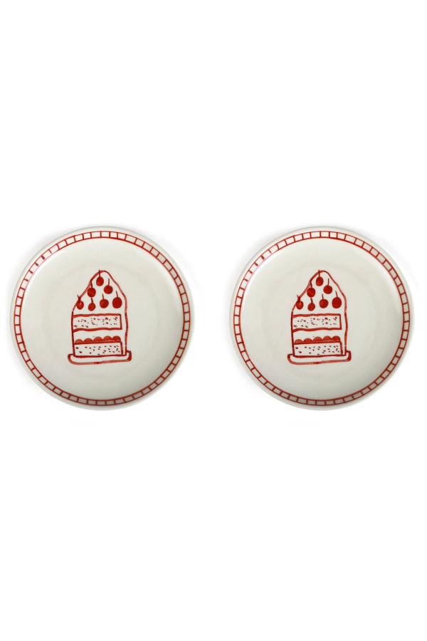 Casa Amarosa S/2 Ceramic Celebration Dessert Plate