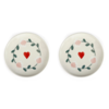 Casa Amarosa S/2 Ceramic Amour Petal Dessert Plates - Thumbnail 1