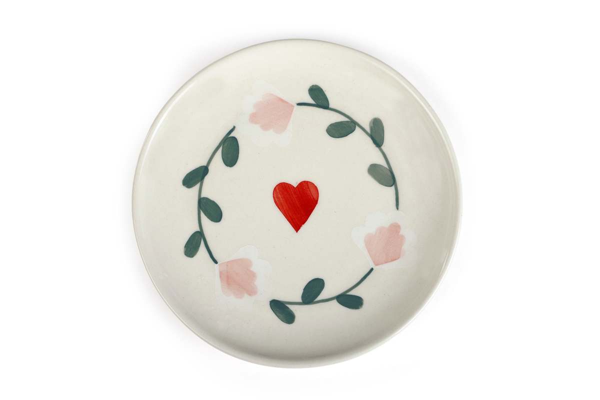 Casa Amarosa S/2 Ceramic Amour Petal Dessert Plates - Image 2 of 4