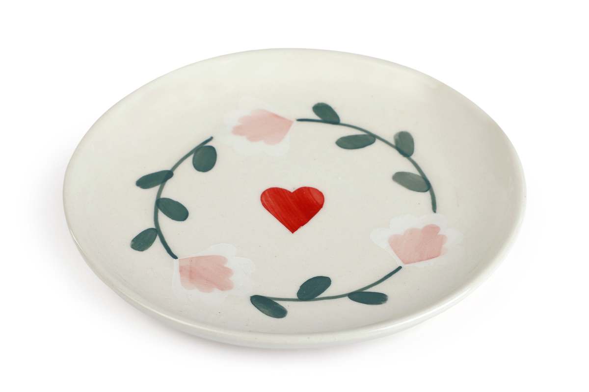 Casa Amarosa S/2 Ceramic Amour Petal Dessert Plates - Image 4 of 4