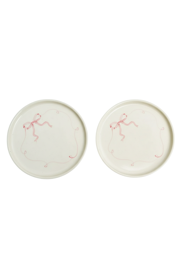 Casa Amarosa S/2 Ceramic Side Dessert Cake Plate