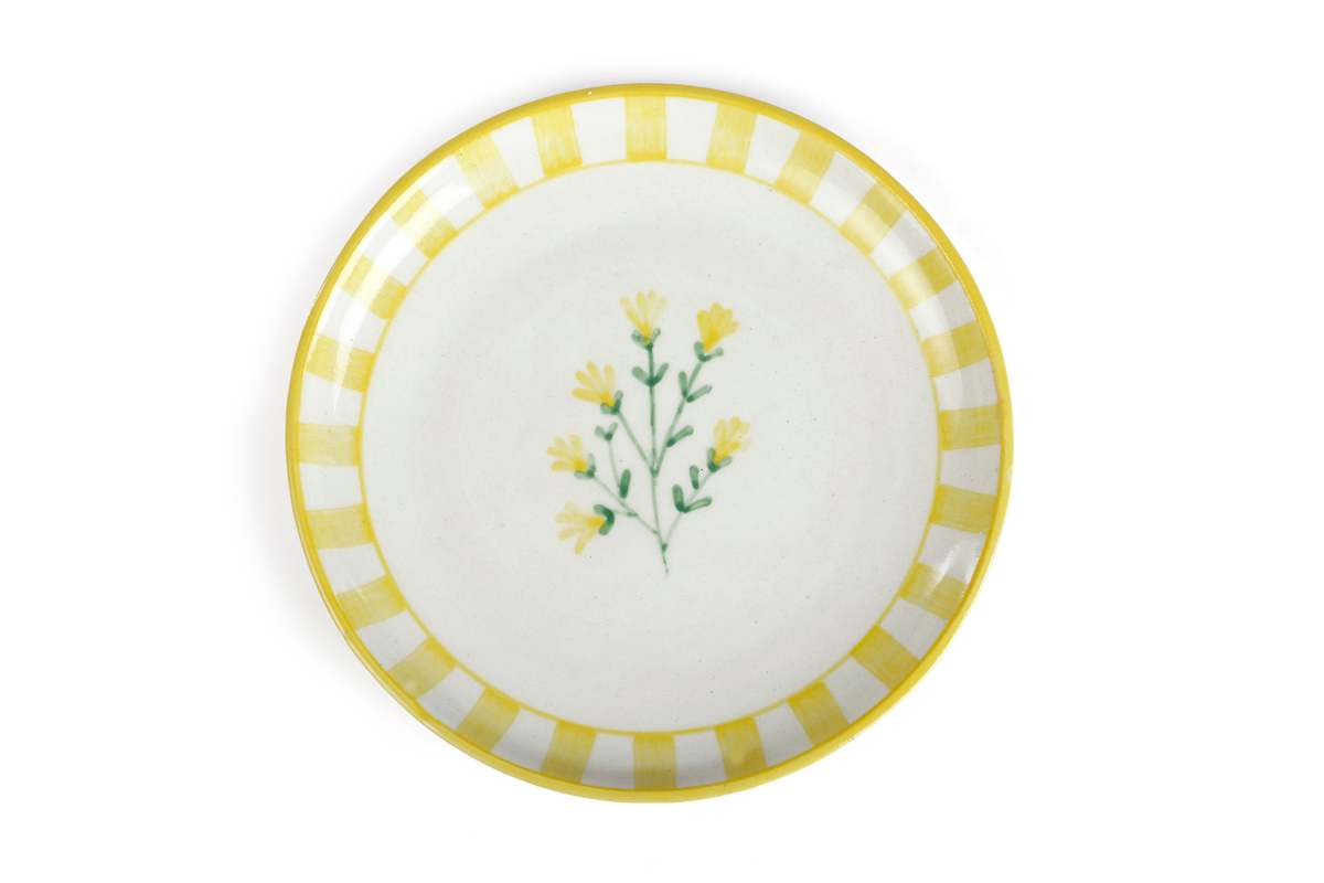 Casa Amarosa Set of 2 Ceramic Sunshine Spring Dessert Plate - Image 2 of 5