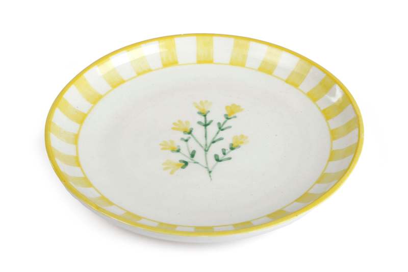 Casa Amarosa Set of 2 Ceramic Sunshine Spring Dessert Plate