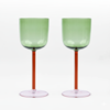 Casa Amarosa Set of 2 Color Pop Wine Glasses - Thumbnail 1