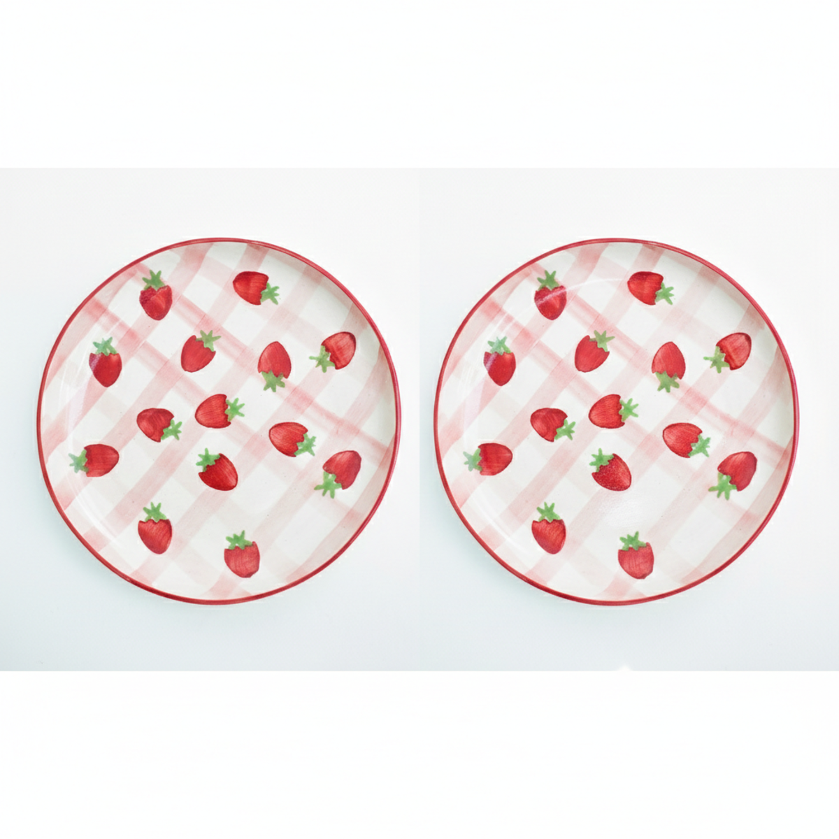 Casa Amarosa S/2 Strawberry Shortcake Dessert Plate - Image 5 of 6