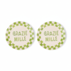 Casa Amarosa Set of 2 Grazie Mille Ceramic Snack Plate - Thumbnail 1