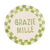 Casa Amarosa Set of 2 Grazie Mille Ceramic Snack Plate - Thumbnail 2