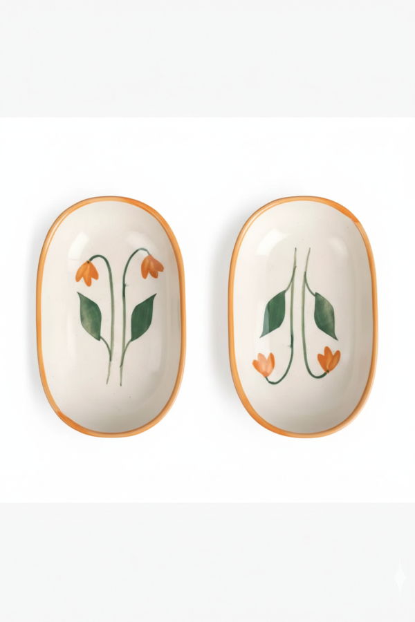 Casa Amarosa S/2 Handmade Ceramic Serving Bowl