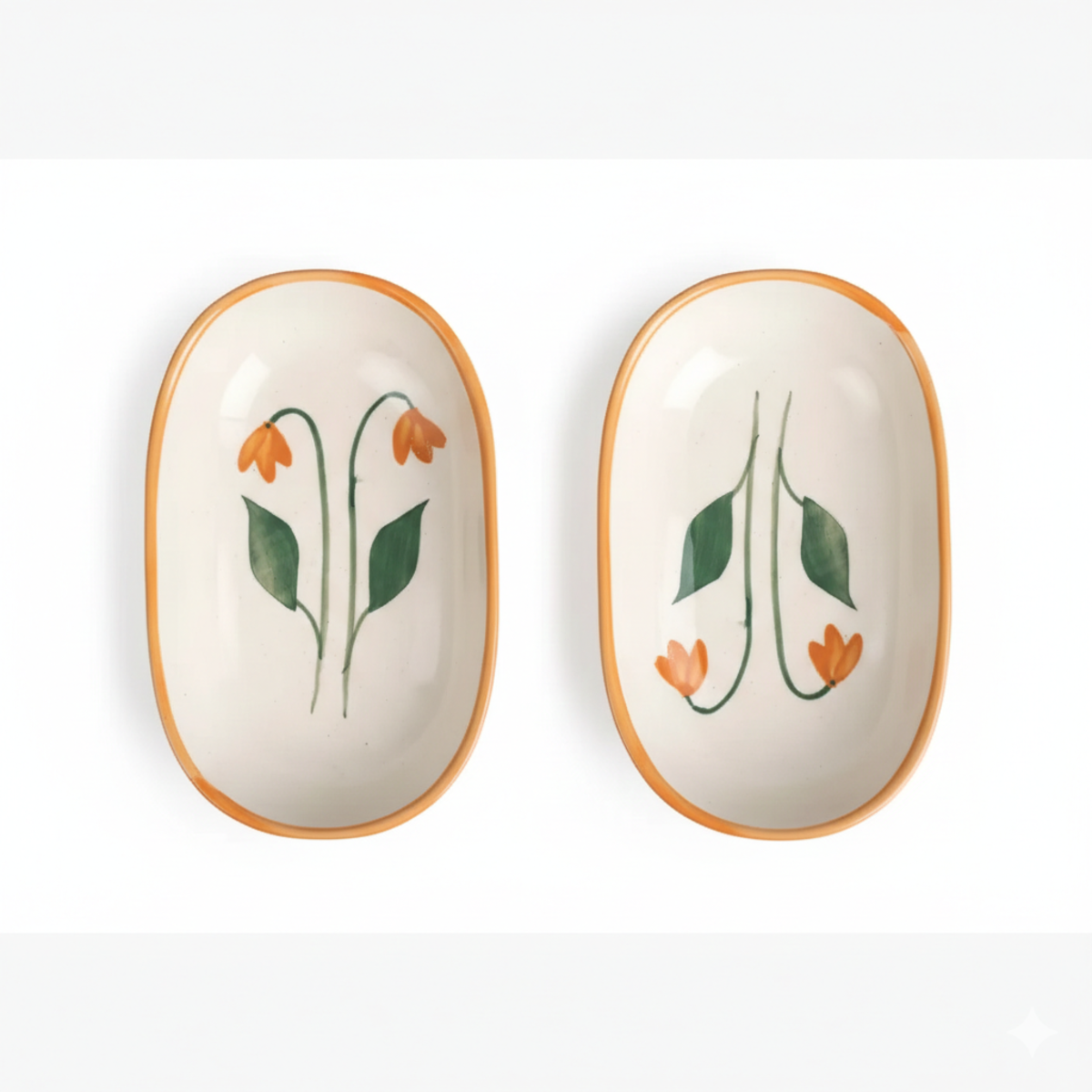 Casa Amarosa S/2 Handmade Ceramic Serving Bowl - Image 1 of 4